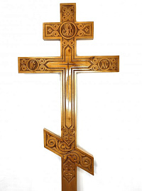 Крест с резьбой Вензель (светлый)