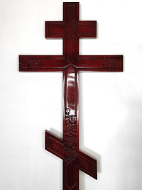 Крест с резьбой Розы (темный)