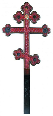 Крест Ушастый бордовый
