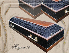 Комбинированный гроб (черный)