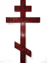 Крест с резьбой Вензель (темный)